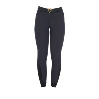 Pantalon ajusté avec grip femme avec logo Zenda Equestro Marine Bleu marine