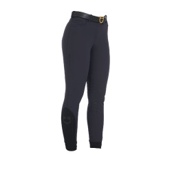 Pantalon ajusté avec grip femme avec logo Zenda Equestro Marine Bleu marine