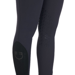 Pantalon ajusté avec grip femme avec logo Zenda Equestro Marine Bleu marine
