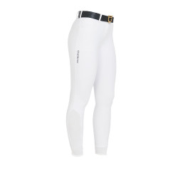 Pantalon ajusté avec grip femme avec logo Zenda Equestro Blanc