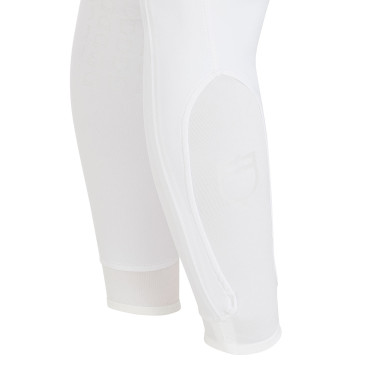 Pantalon ajusté avec grip femme avec logo Zenda Equestro Blanc