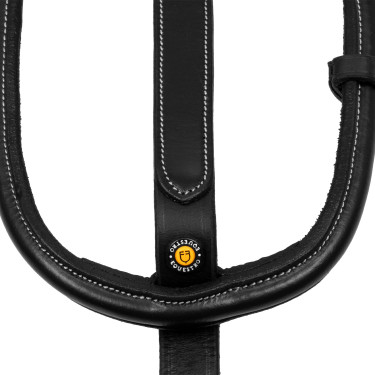 Martingale en cuir avec surpiqûres contrastantes Equestro Martingale en cuir avec surpiqûres contrastantes Equestro