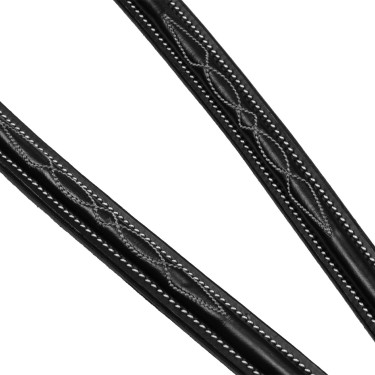 Martingale en cuir avec surpiqûres contrastantes Equestro Martingale en cuir avec surpiqûres contrastantes Equestro