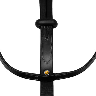 Martingale en cuir avec surpiqûres argentées Equestro Martingale en cuir avec surpiqûres argentées Equestro
