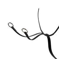 Martingale à collier en cuir Equestro Noir
