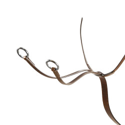 Martingale à collier en cuir Equestro Cognac Marron Martingale à collier en cuir Equestro Cognac Marron