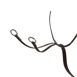 Martingale à collier en cuir Equestro Marron foncé