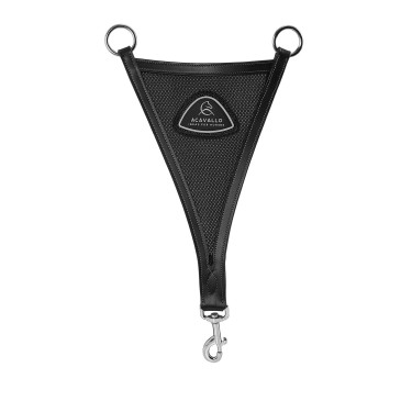 Martingale à bavette en cuir avec insert en maille Acavallo Martingale à bavette en cuir avec insert en maille Acavallo