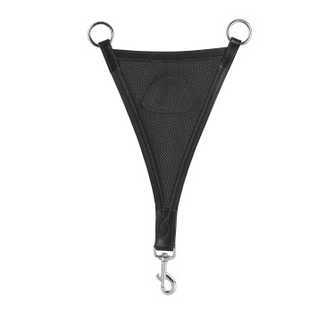 Martingale à bavette en cuir avec insert en maille Acavallo Martingale à bavette en cuir avec insert en maille Acavallo