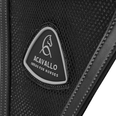 Martingale à bavette en cuir avec insert en maille Acavallo Martingale à bavette en cuir avec insert en maille Acavallo