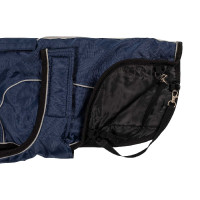Manteau pour chien avec passepoil réfléchissant Ribe Equestro Marine Bleu marine Manteau pour chien avec passepoil réfléchissant Ribe Equestro Marine Bleu marine