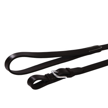 Longe en cuir avec chaîne argentée Equestro Longe en cuir avec chaîne argentée Equestro
