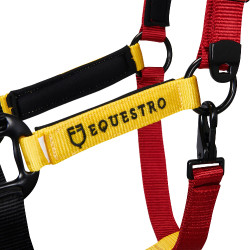 Licol en nylon Flaggy Equestro Noir / rouge / jaune