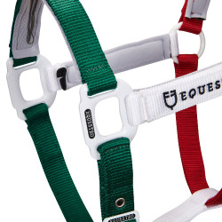 Licol en nylon Flaggy Equestro Vert / blanc / rouge Multi-couleurs Licol en nylon Flaggy Equestro Vert / blanc / rouge Multi-couleurs