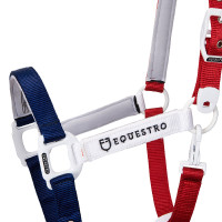 Licol en nylon Flaggy Equestro Marine / blanc / rouge Bleu Licol en nylon Flaggy Equestro Marine / blanc / rouge Bleu