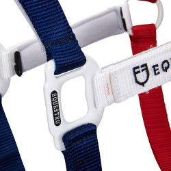 Licol en nylon Flaggy Equestro Marine / blanc / rouge Bleu