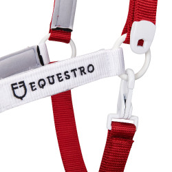 Licol en nylon Flaggy Equestro Marine / blanc / rouge Bleu