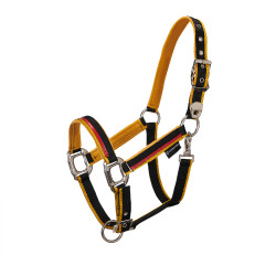 Licol en nylon avec longe Red Trim Equestro