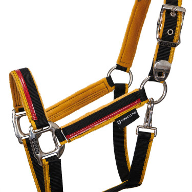 Licol en nylon avec longe Red Trim Equestro Licol en nylon avec longe Red Trim Equestro