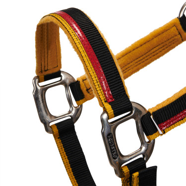 Licol en nylon avec longe Red Trim Equestro Licol en nylon avec longe Red Trim Equestro