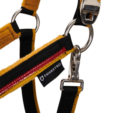Licol en nylon avec longe Red Trim Equestro Licol en nylon avec longe Red Trim Equestro