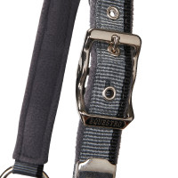 Licol en nylon avec longe Red Trim Equestro Gris / rouge / noir