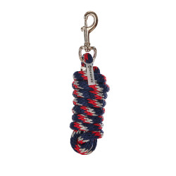 Licol en nylon avec longe Red Trim Equestro Marine / rouge / gris Bleu marine