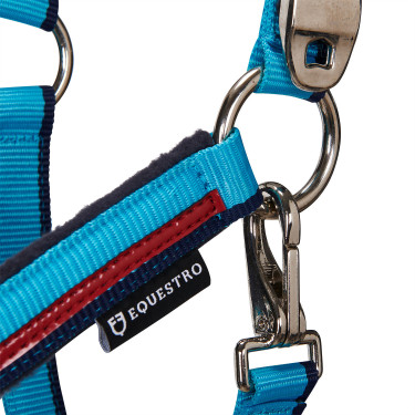 Licol en nylon avec longe Red Trim Equestro Licol en nylon avec longe Red Trim Equestro