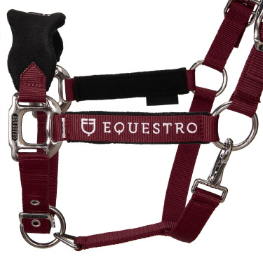 Licol en nylon avec longe et doublure en polaire Equestro Licol en nylon avec longe et doublure en polaire Equestro