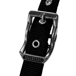 Licol en nylon avec longe et doublure en polaire Equestro Noir