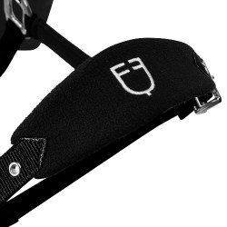 Licol en nylon avec longe et doublure en polaire Equestro Noir