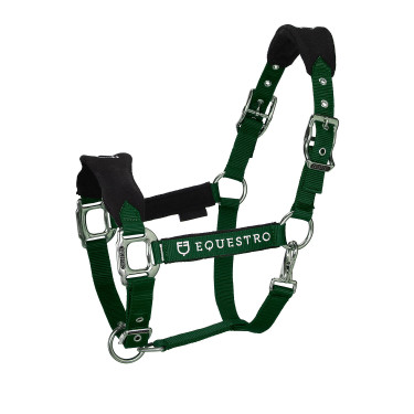 Licol en nylon avec longe et doublure en polaire Equestro Licol en nylon avec longe et doublure en polaire Equestro