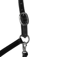 Licol en cuir avec protection ergonomique et muserolle en corde Acavallo Cognac Marron Licol en cuir avec protection ergonomique et muserolle en corde Acavallo Cognac Marron