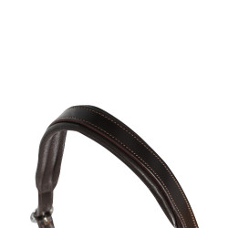 Licol en cuir avec protection ergonomique et muserolle en corde Acavallo Marron foncé