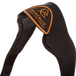 Licol en cuir avec protection ergonomique en veau Acavallo Marron foncé