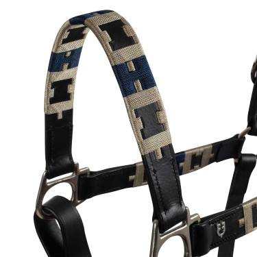 Licol en cuir avec motif géométrique Polo Equestro Licol en cuir avec motif géométrique Polo Equestro