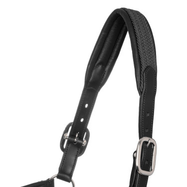Licol en cuir avec inserts en nylon tressé Equestro Licol en cuir avec inserts en nylon tressé Equestro