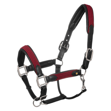 Licol en cuir avec inserts en nylon tressé Equestro Licol en cuir avec inserts en nylon tressé Equestro