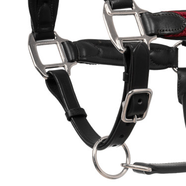 Licol en cuir avec inserts en nylon tressé Equestro Licol en cuir avec inserts en nylon tressé Equestro