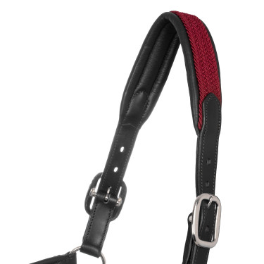 Licol en cuir avec inserts en nylon tressé Equestro Licol en cuir avec inserts en nylon tressé Equestro