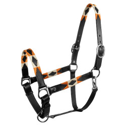 Licol en cuir avec décorations navajo Polo N Equestro Noir Licol en cuir avec décorations navajo Polo N Equestro Noir