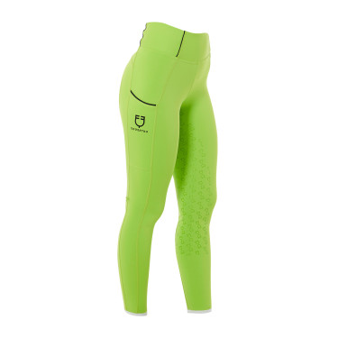 Legging fille cintré avec grip et logo Equestro Legging fille cintré avec grip et logo Equestro