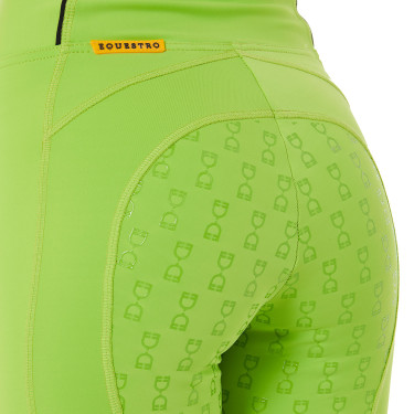 Legging fille cintré avec grip et logo Equestro Legging fille cintré avec grip et logo Equestro