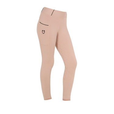Legging fille cintré avec grip et logo Equestro Legging fille cintré avec grip et logo Equestro