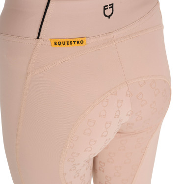 Legging fille cintré avec grip et logo Equestro Legging fille cintré avec grip et logo Equestro