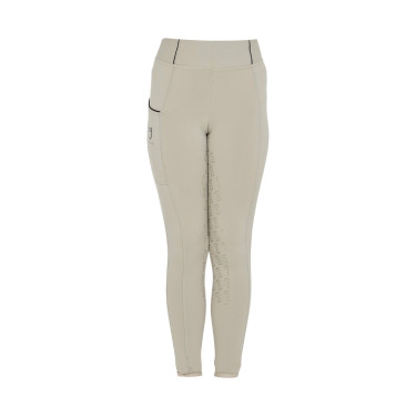 Legging fille cintré avec grip et logo Equestro Legging fille cintré avec grip et logo Equestro