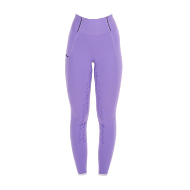 Legging fille cintré avec grip et logo Equestro Legging fille cintré avec grip et logo Equestro