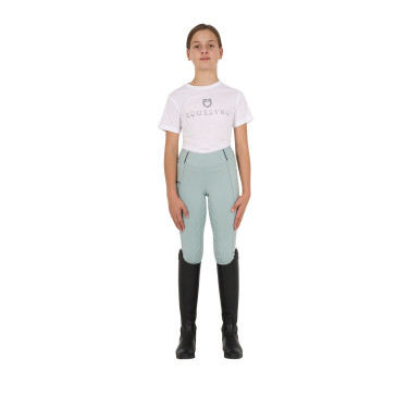 Legging fille cintré avec grip et logo Equestro Legging fille cintré avec grip et logo Equestro