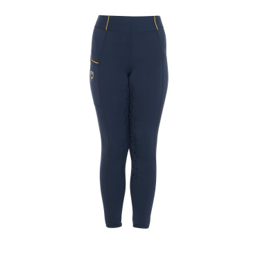 Legging fille cintré avec grip et logo Equestro Legging fille cintré avec grip et logo Equestro