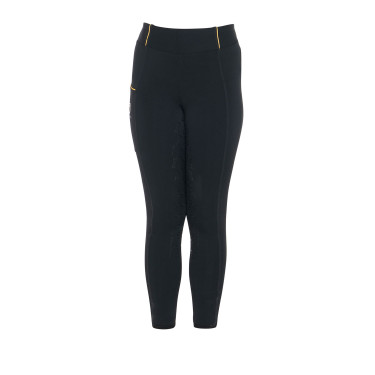 Legging fille cintré avec grip et logo Equestro Legging fille cintré avec grip et logo Equestro